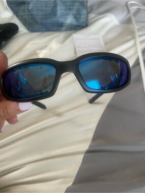 Motorcycle blue riding sunglasses